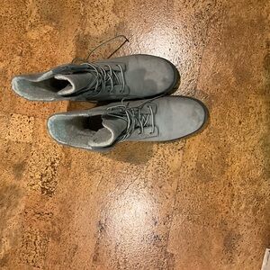 Timberland Gray Lace-Up Boots